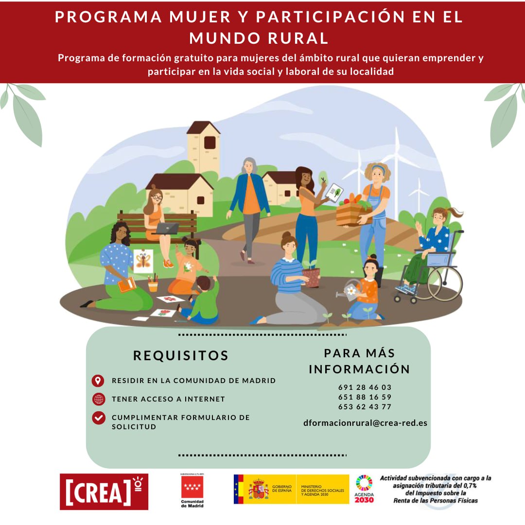 CARTEL MUJER Y PARTICIPACIÓN SOCIAL EN EL MUNDO RURAL C. MADRID