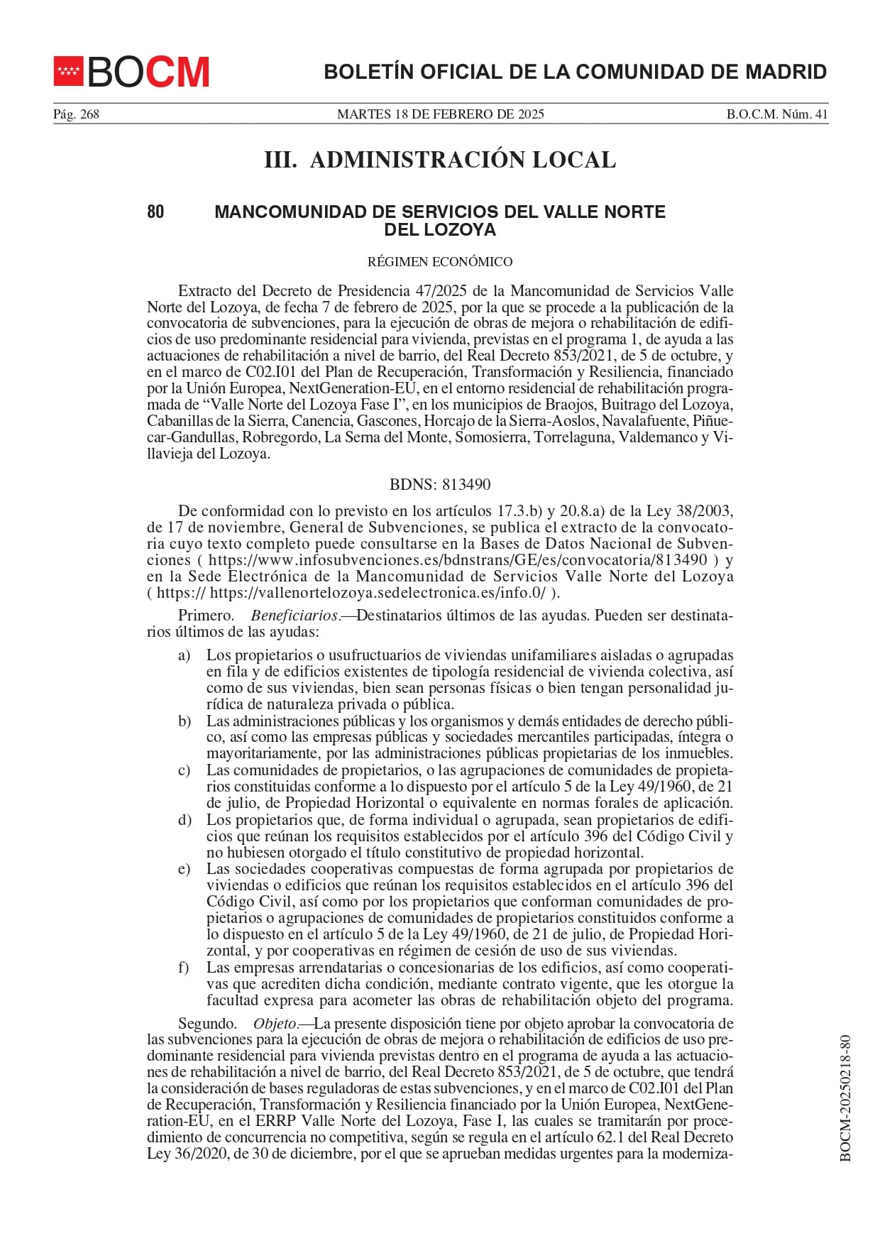 CONVOCATORIA BOCM 20250218 80 page 0001