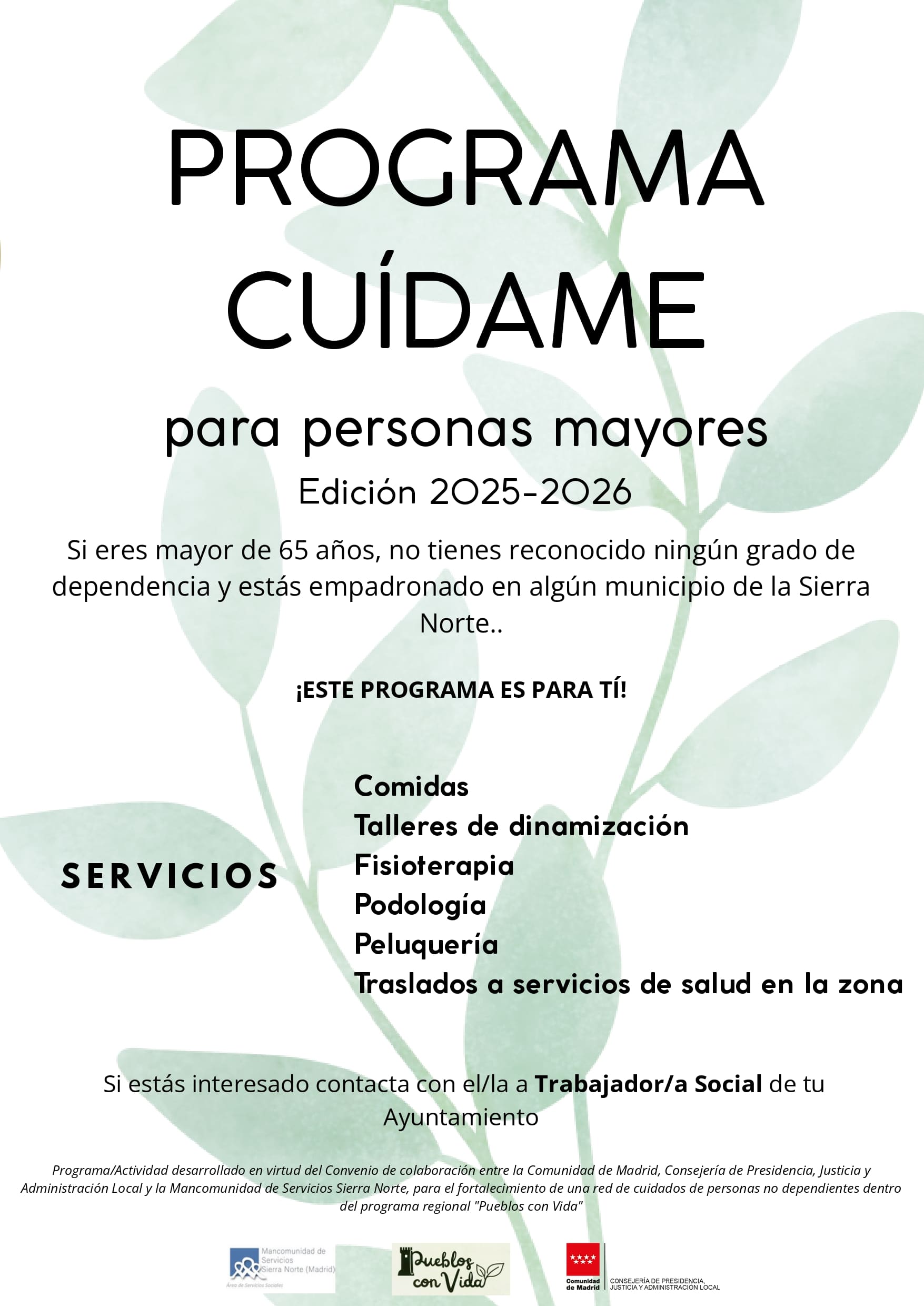 Cartel Cuídame III 25 26