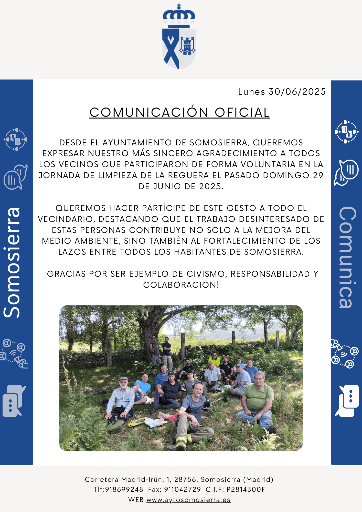 Comunicación Agradecimiento Reguera 2025 1