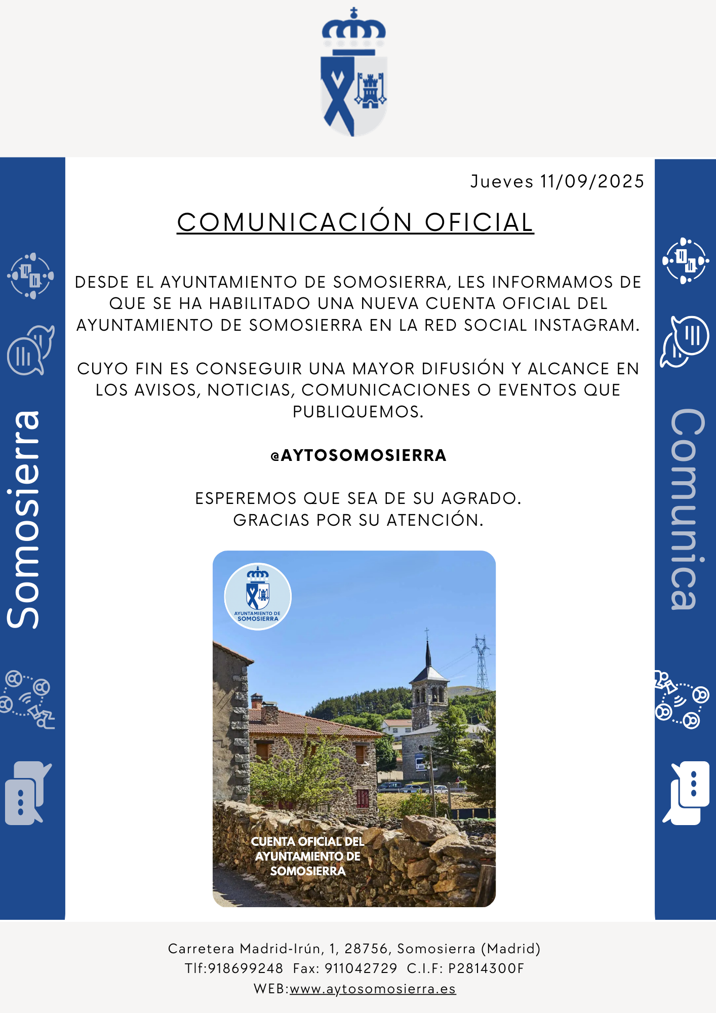 Comunicación Cuenta de Instagram Ayto