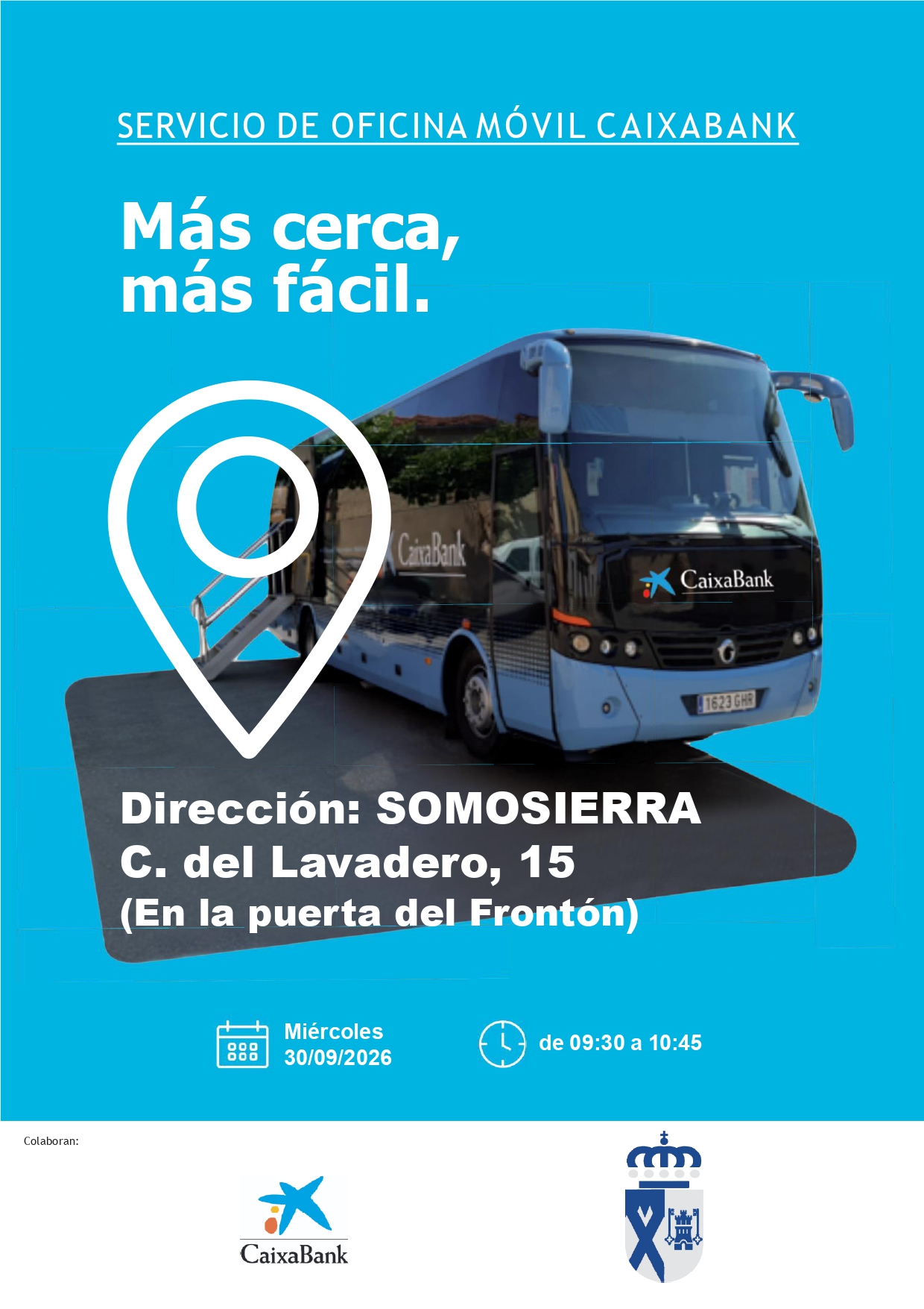 Cartel horario ofibús Caixabank Septiembre26